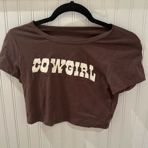 Cowgirl babygirl crop tee